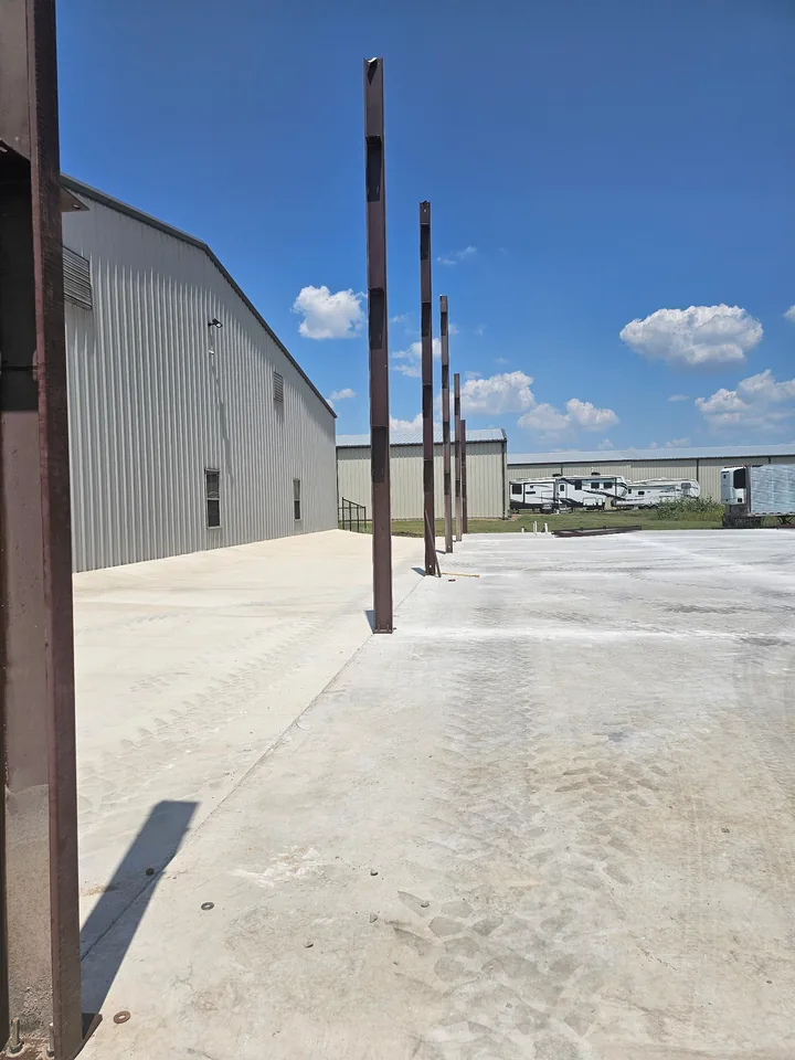 Side elevation at a commercial flex-space building